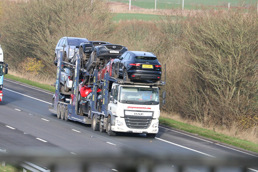 EU18YVA GX19SNF DAF CF450 FTP of Glasgow Car Movers. JAGUA… Flickr