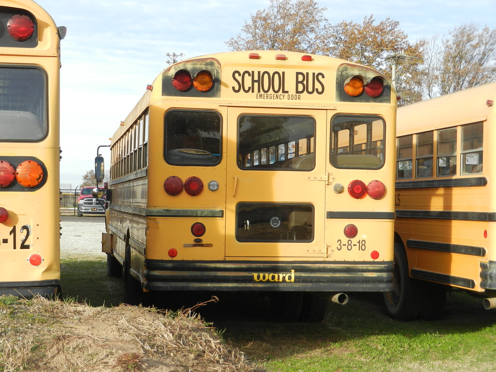 Gosnell Public Schools 3818 (3) Bus lot Gosnell, AR. Flickr