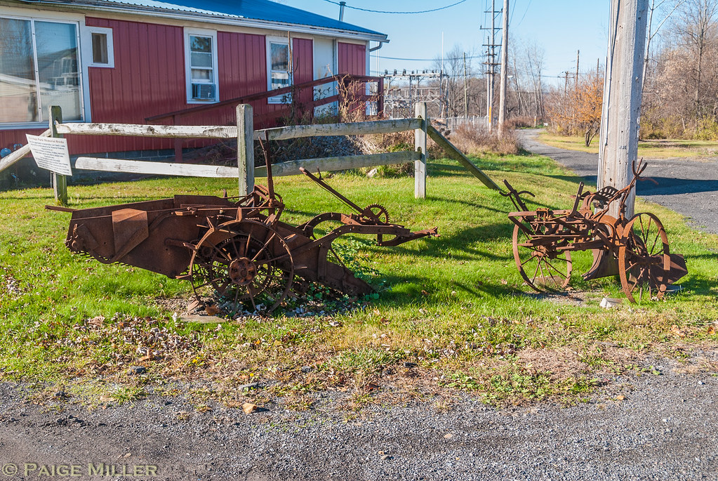Clyde, NY old farm implements outside Historical Society b… Flickr