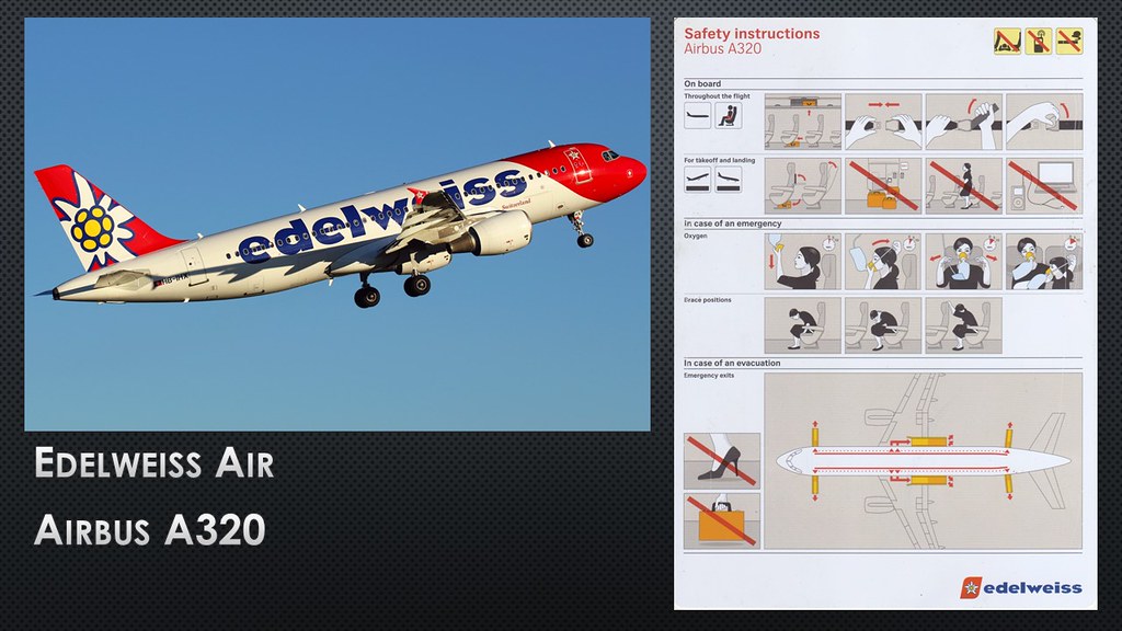 2555_Edelweiss Air Airbus A320 Airlines Safety Cards ELLX Flickr