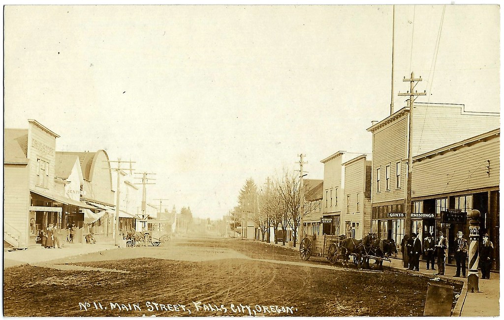 Main Street. Falls City, Oregon. RPPC. Main Street. Falls … Flickr