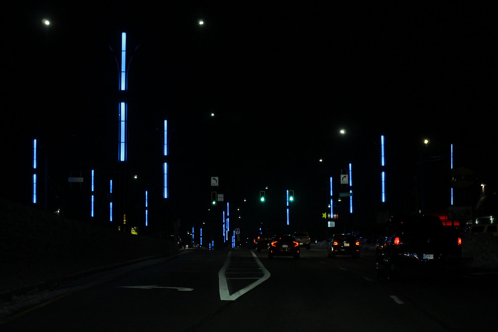 Sagamore Avenue Blue Street Lights 2 formulanone Flickr