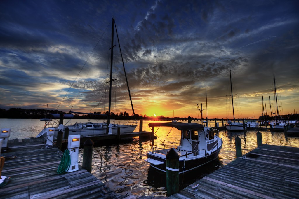 Marina Sunset at Washington, North Carolina Washington is … Flickr