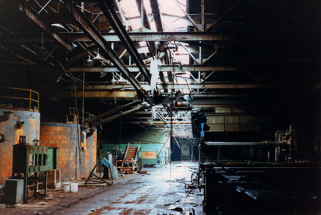 Deep inside the Robert Gair paper plant. The stagnant air … Flickr