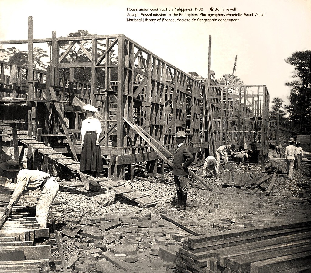 House under construction Philippines, 1908 The constructio… Flickr