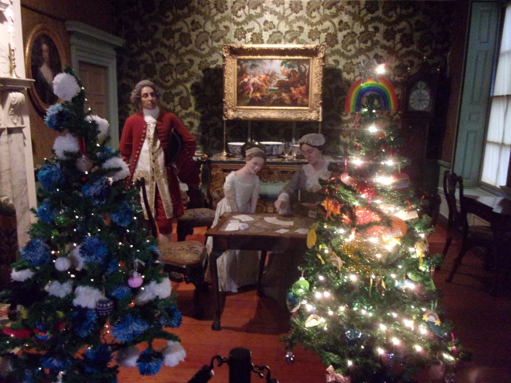 Green Room with added Christmas trees Christchurch Mansion… Flickr