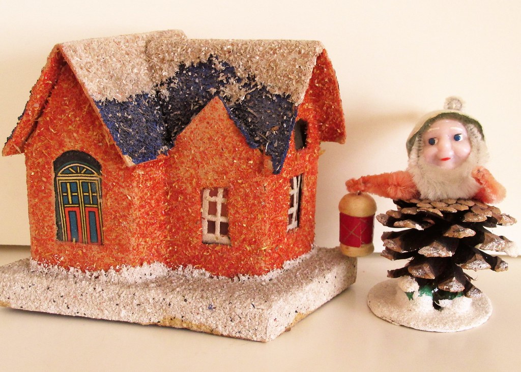 putz house and pinecone elf Long Ago Far Away Flickr