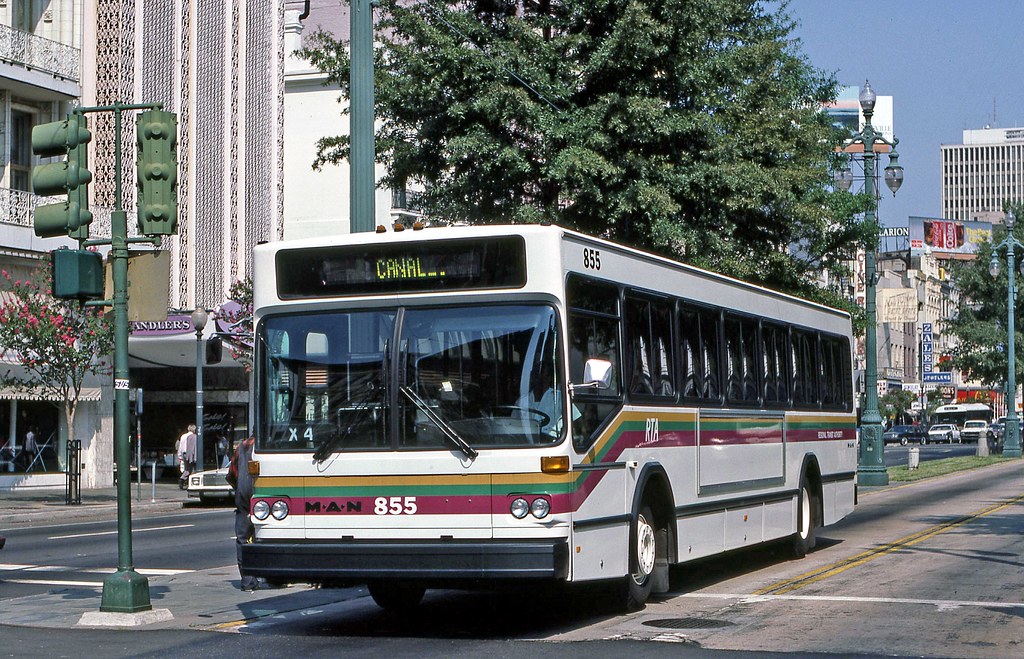 RTA New Orleans Bus 855 on Canal Street 1986 MAN "America… Flickr