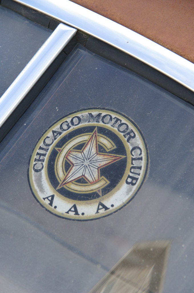 Chicago Motor Club AAA decal , Rochelle, Illinois Faded Ch… Flickr