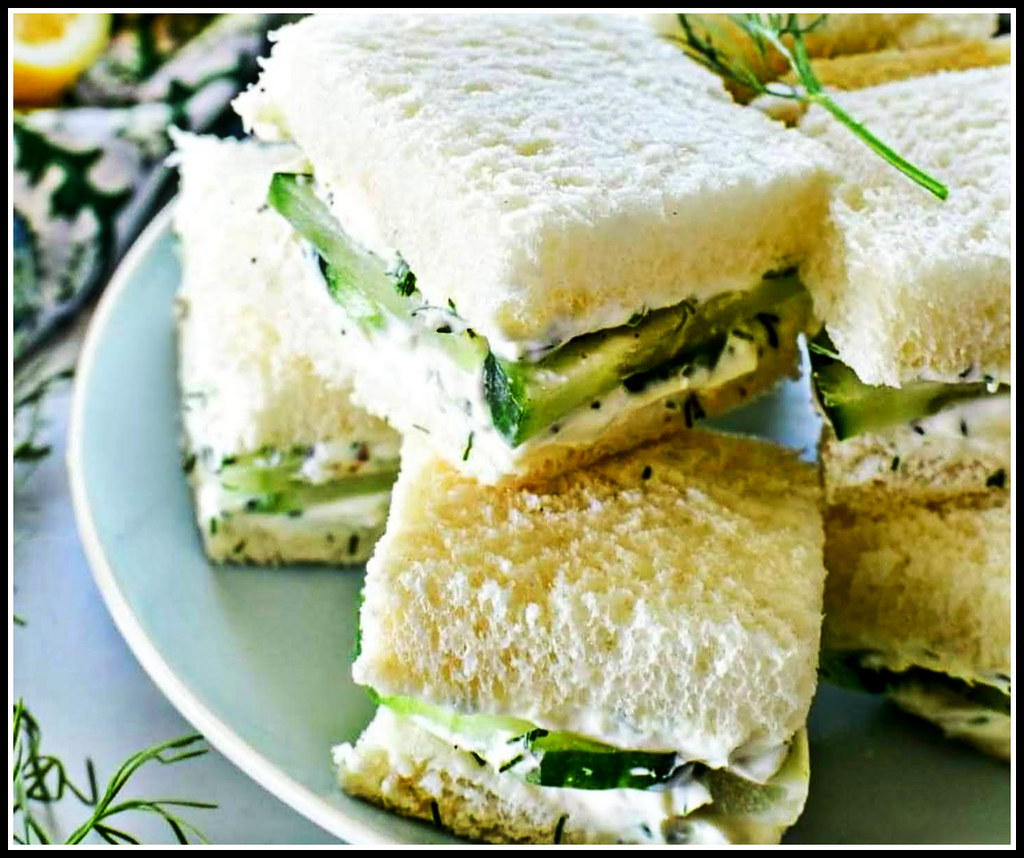 Cucumber Sandwiches Yummy Sandwiches....Cream Cheese, Dill… Flickr