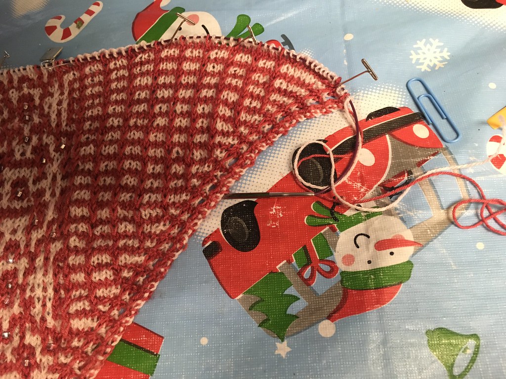 Ellis Island MKAL shawl by Cindy Garland clue 2 completed… Flickr