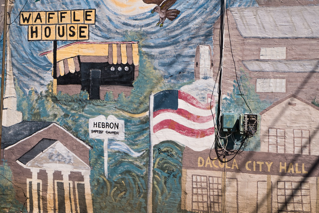 Waffle House Mural in Dacula, jwcjr Flickr