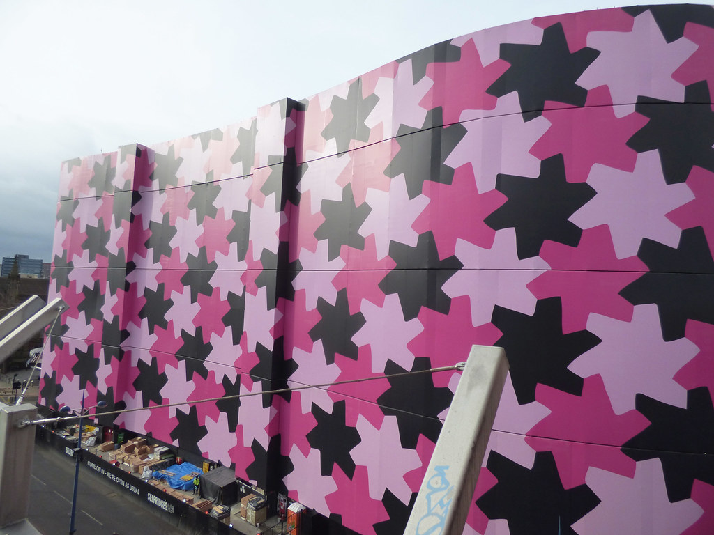 Infinity Pattern 1, pink Selfridges from Moor Street Car Park a photo