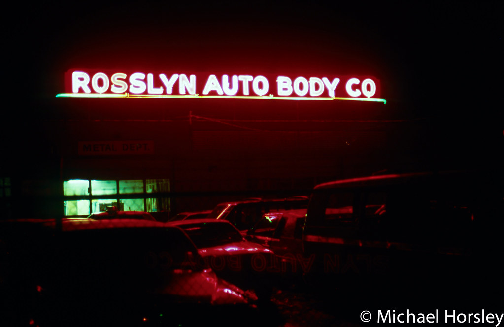 Rosslyn Auto Body Co Lee Highway, Arlington Va. 1/1988 Michael Horsley Flickr