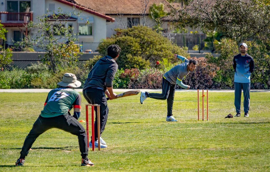 Bowling delivery A competitive Cricket match played on a r… Flickr