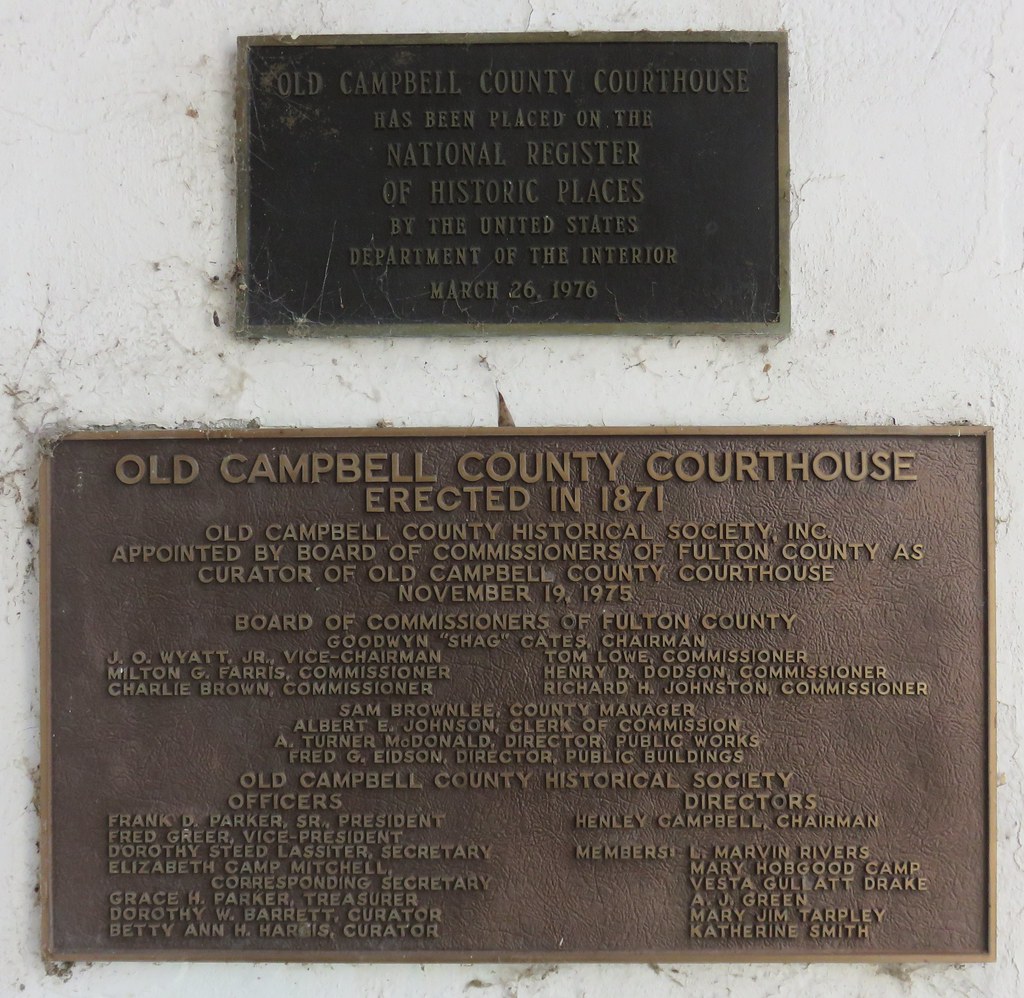 Old Campbell County Courthouse Plaques (Fairburn, Flickr