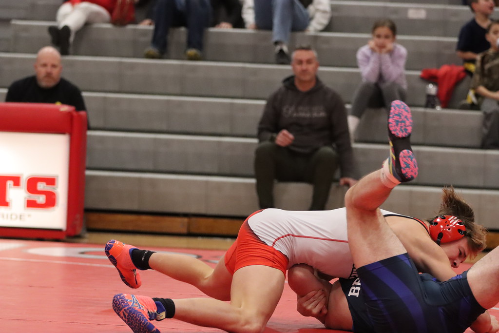 Boys varsity Wrestling vs Berwick 2/8/22 Mason Girton nigh… tony