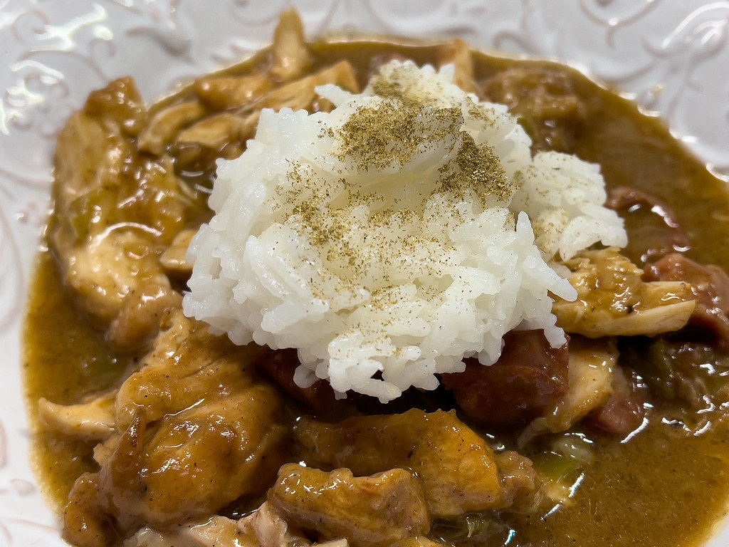 Chicken and Andouille sausage Gumbo Paul Prudhomme, was a … Flickr