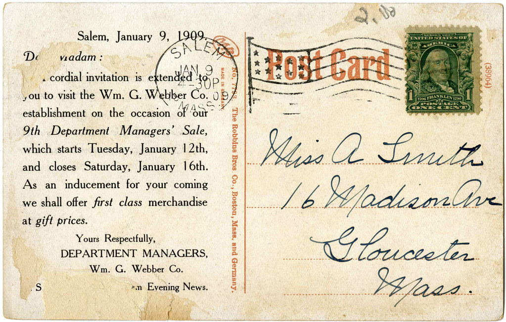 [Court House, Salem, Mass.] This postcard shows a view of … Flickr