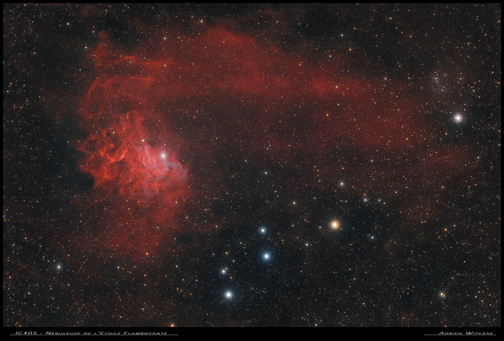 IC405 Nébuleuse de l'Etoile Flamboyante 5h de poses (100… Flickr
