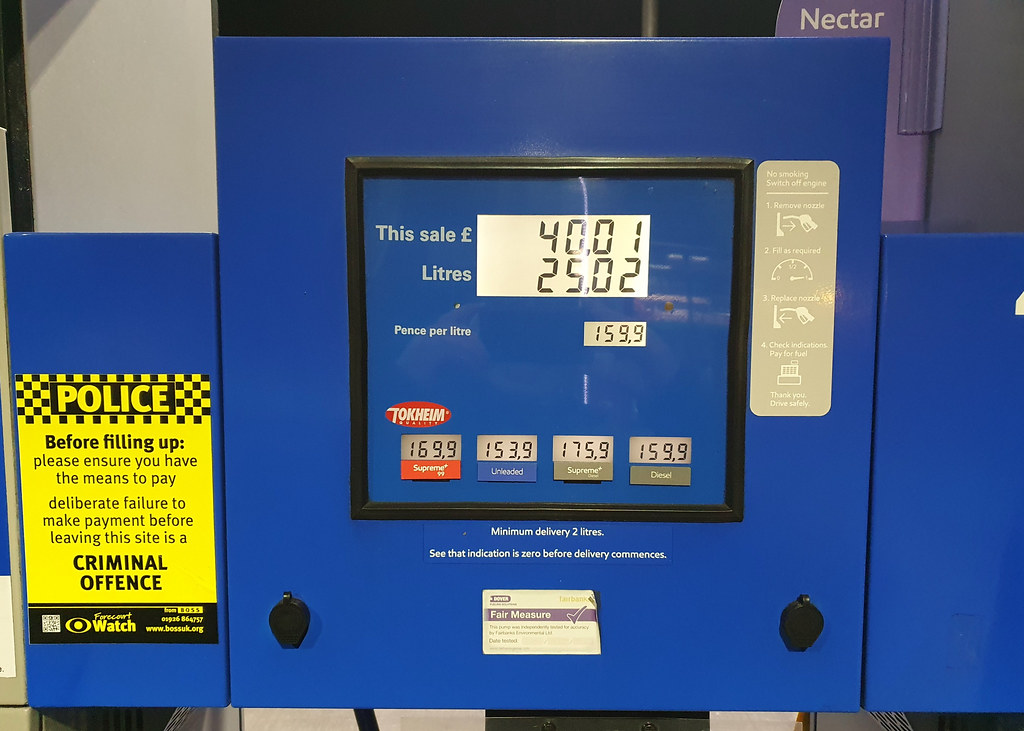 Fuel Pump Prices March 3rd 2020 £40 for 25.02 litres of di… Flickr