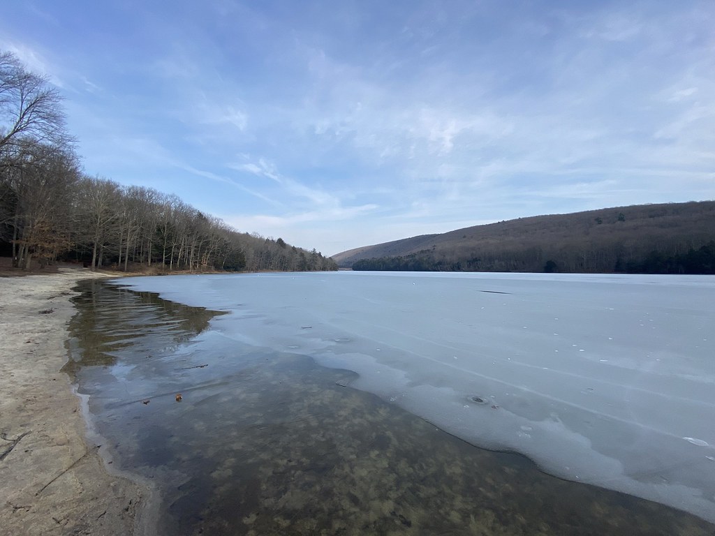 The Beach at Tuscarora Lake in Winter Seen in Tuscarora St… Flickr