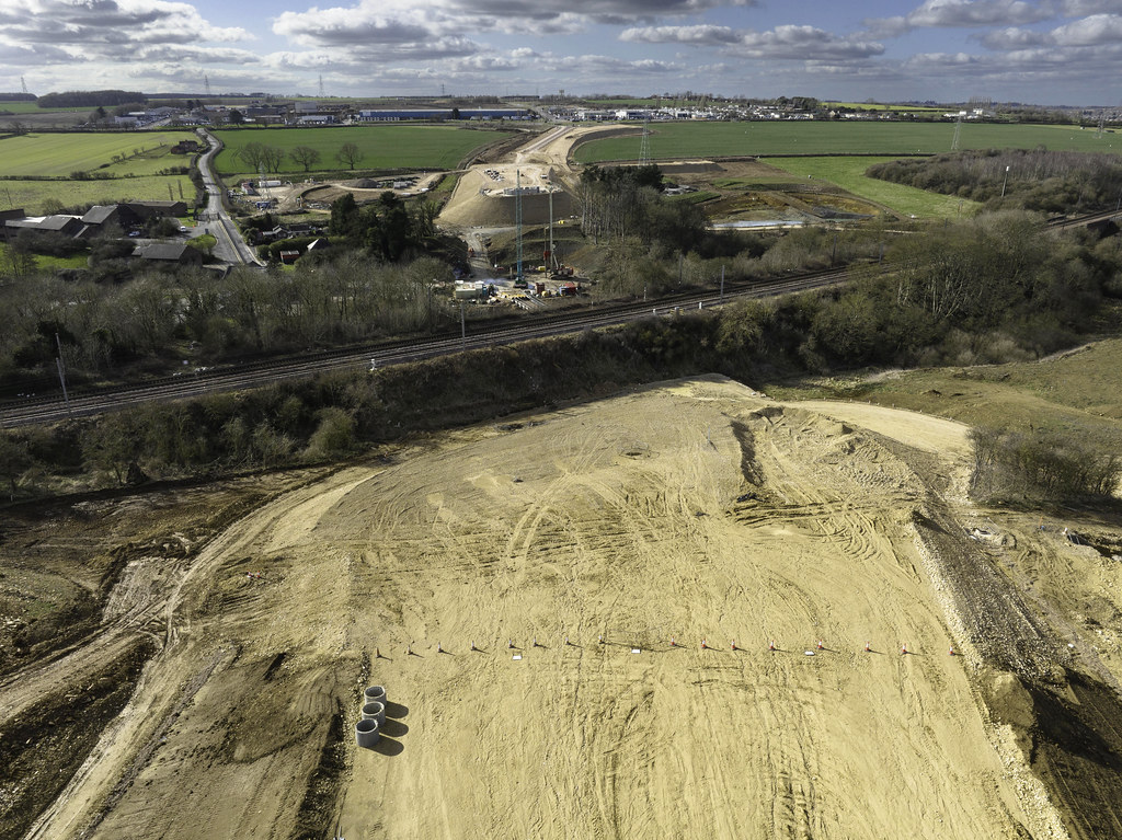 Grantham A52 bypass construction at Saltersford on March 6… Flickr