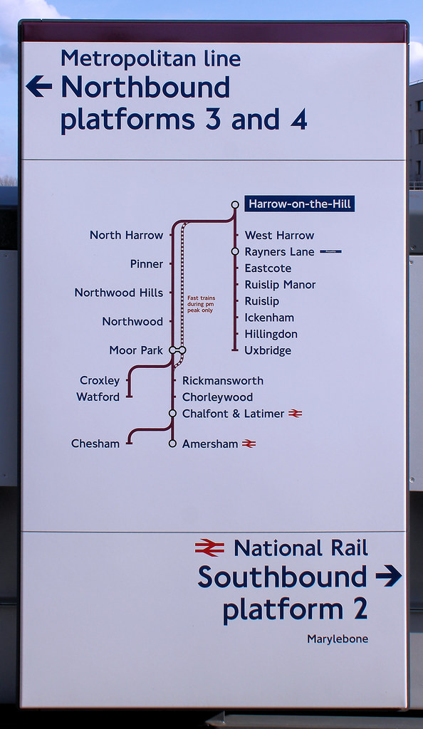 HarrowontheHill Underground station 2022 line diagram bowroaduk