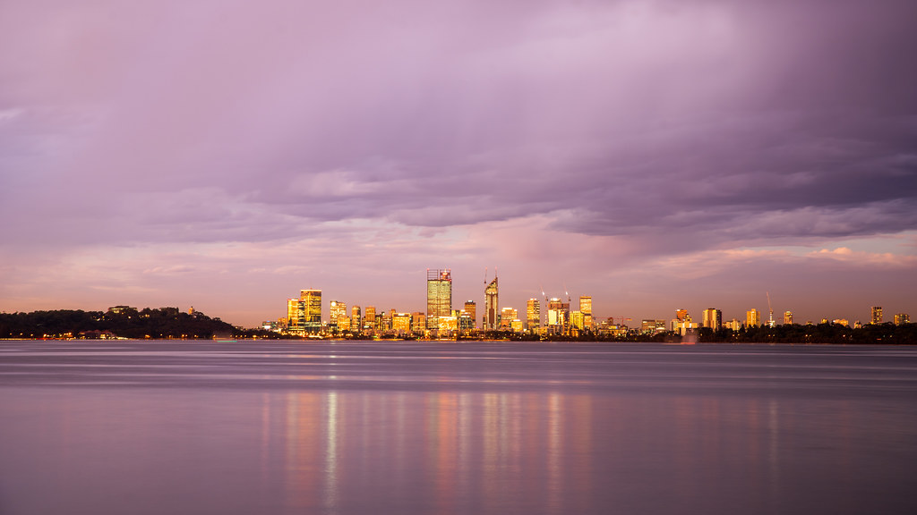 Perth at Dusk Taken just after sunset from the Applecross.… Alan Flickr