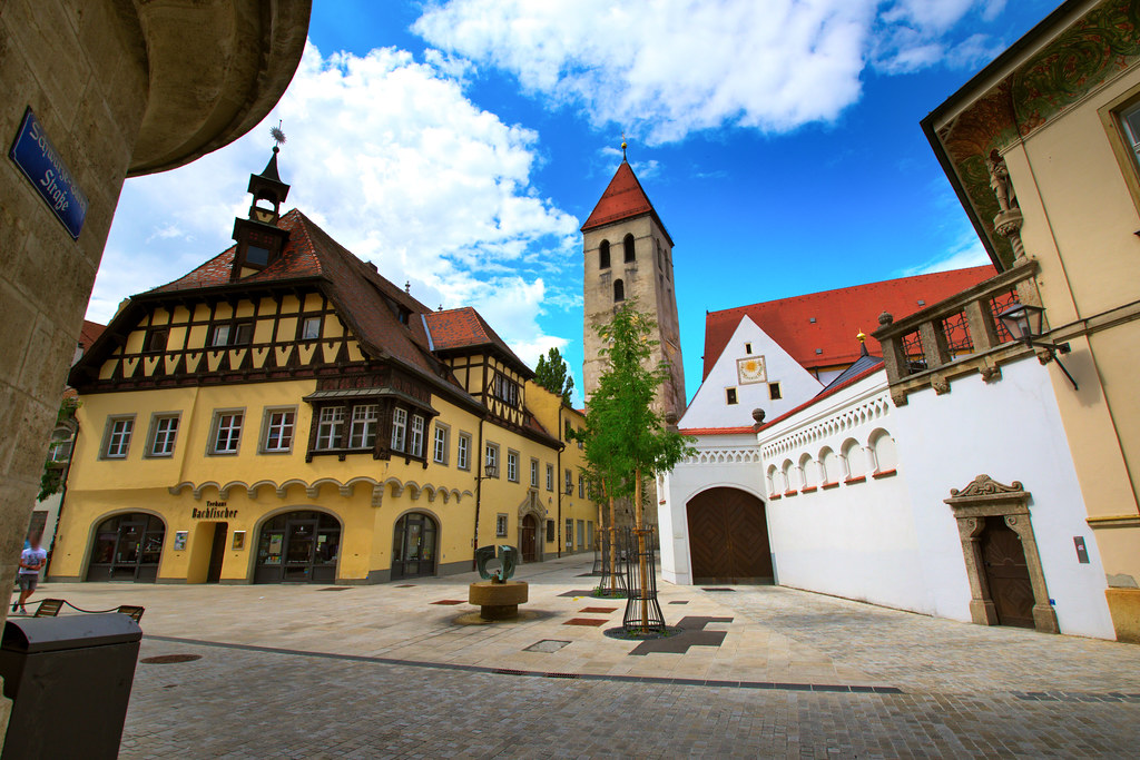 Medieval alleys of Regensburg, Germany Regensburg streets … Flickr