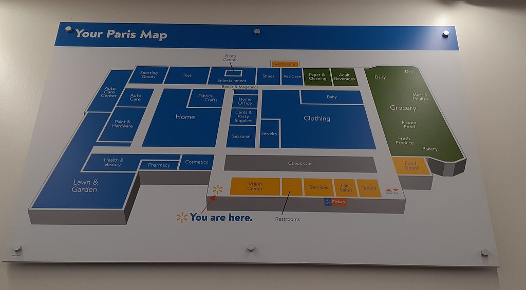 Walmart Paris TN Layout Map Don't get lost at this Walmart… Flickr