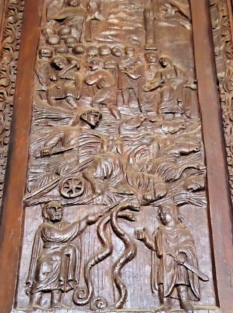 Santa Sabina The cypress wood door panels of the beautiful… Flickr