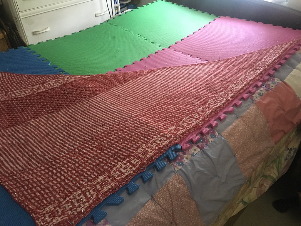 Ellis Island MKAL Shawl by Cindy Garland completed 1 Flickr