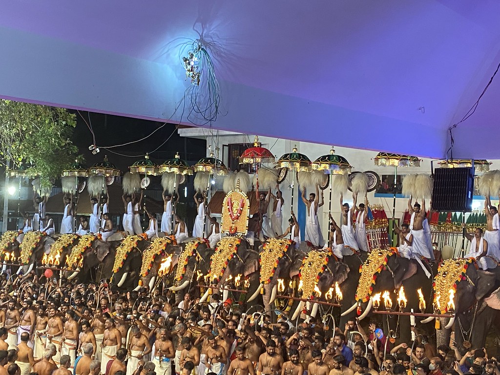 Arattupuzha Pooram a temple festival in Kerala with deco… Flickr