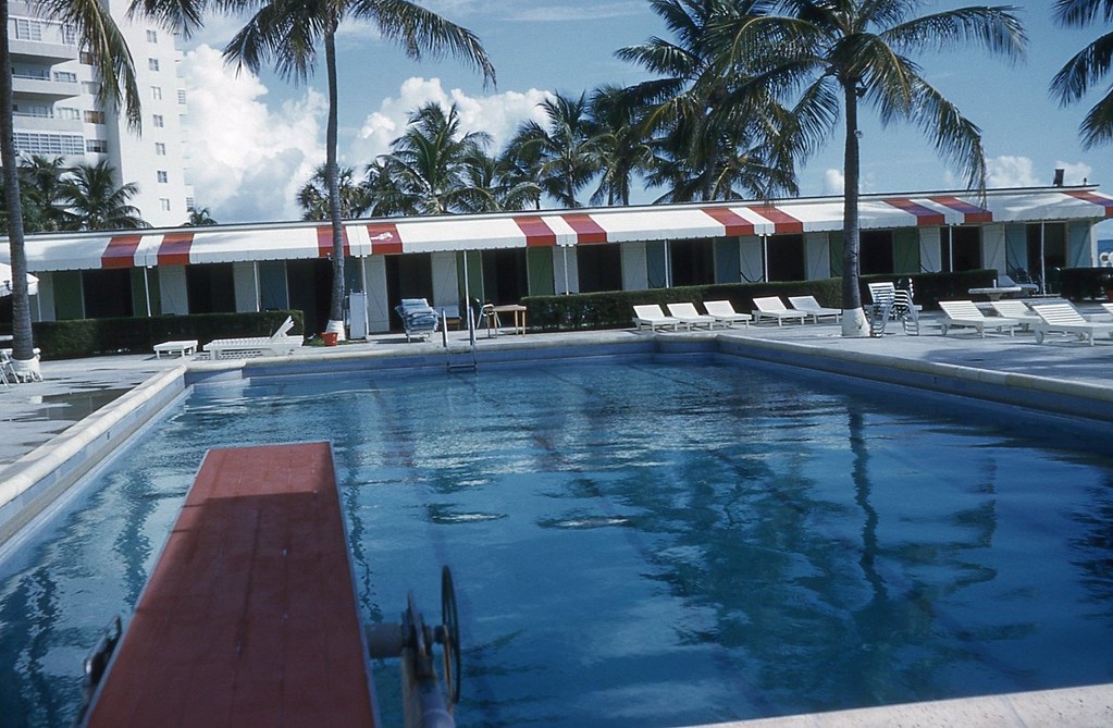 1960 Kenilworth Hotel pool area scenes, Bal Harbour 2 Flickr