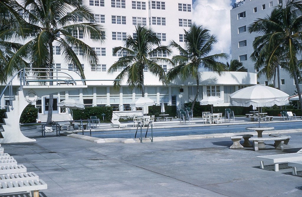 1960 Kenilworth Hotel pool area scenes, Bal Harbour 5 Flickr