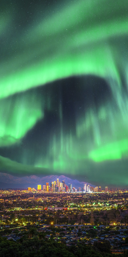 Northern Lights Los Angeles Skyline Cannibal Solar Flare M… Flickr