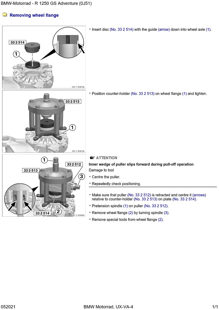 Oil leak re wheel bearing Adventure Rider