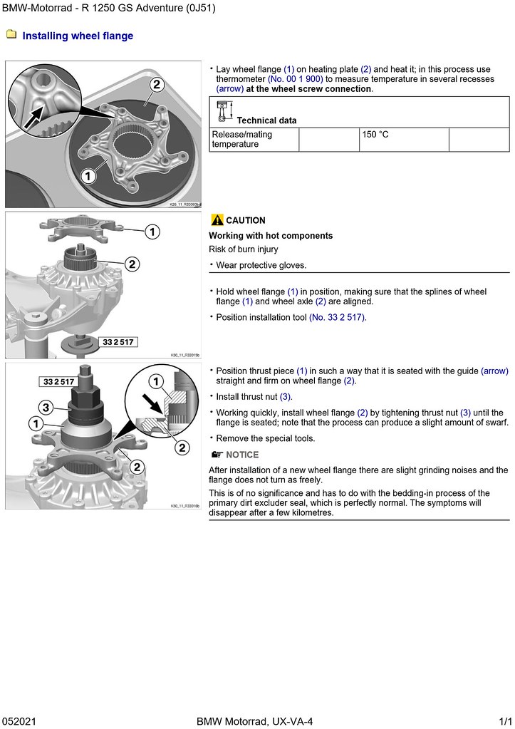 Oil leak re wheel bearing Adventure Rider