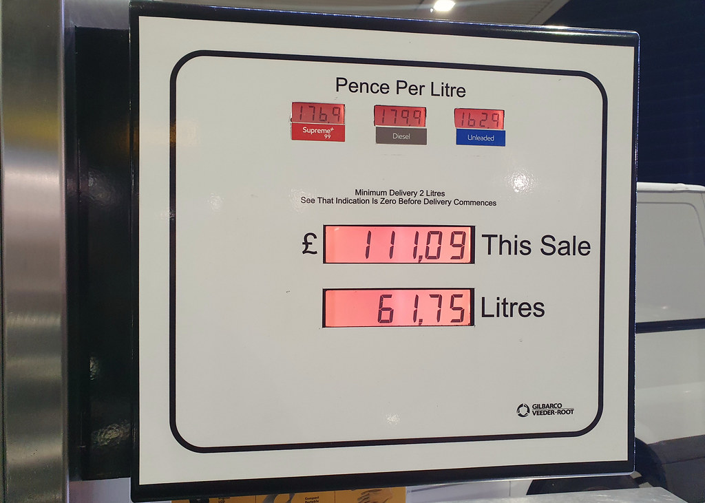 Fuel Pump Prices April 9th 2022 £111.09 for 61.75 litres o… Flickr