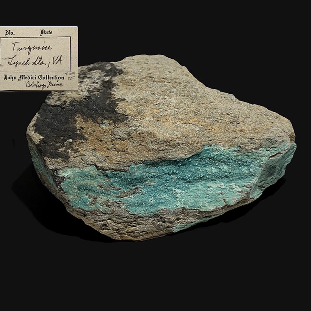 Turquoise crystals on matrix, Mine, Lynch Station, … Flickr