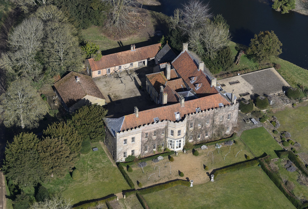 Narborough Hall aerial image west Norfolk UK a photo on Flickriver