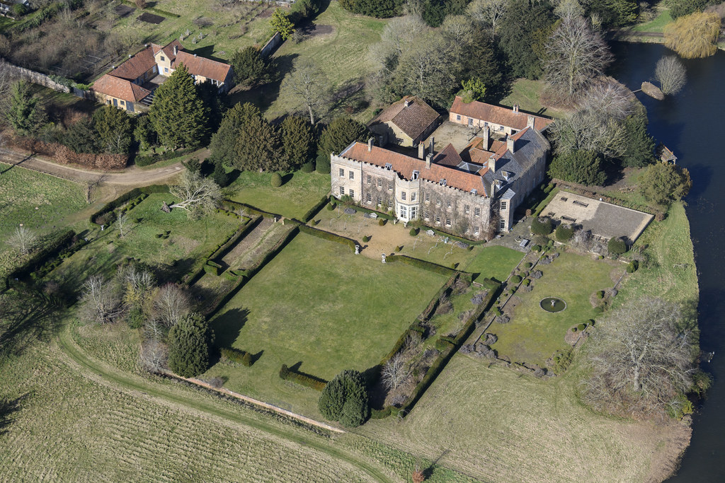 Narborough Hall aerial image west Norfolk UK a photo on Flickriver