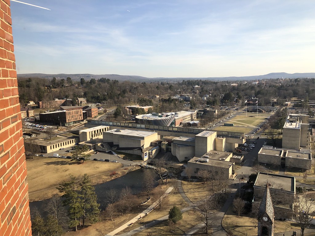 UMass Amherst Campus Aerial View Feb. 24, 2020 Austin Dodge Flickr