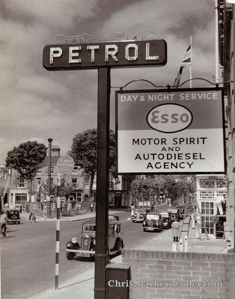 Esso Norwich Motor Company, Norwich, Norfolk circa 1955 Flickr