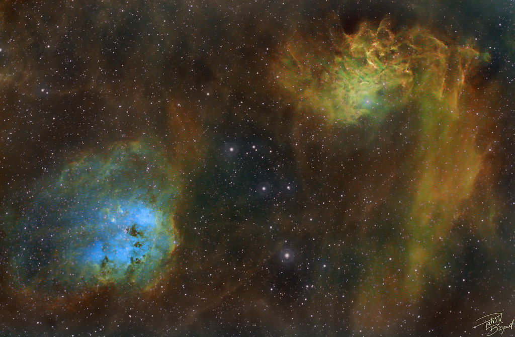 La nebuleuse de l'Etoile flamboyante ic405 et la nebuleuse… Flickr