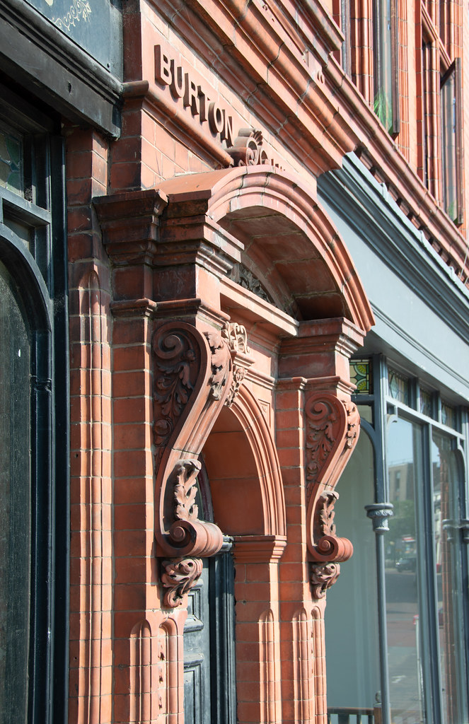 Burton Buildings, Bridge Street, Wrexham. 1896 detail Flickr