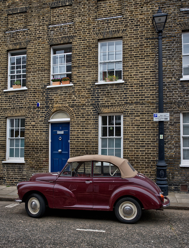 Convertable Morris Minor 1000. Whittlesey Street, London S… Geoff