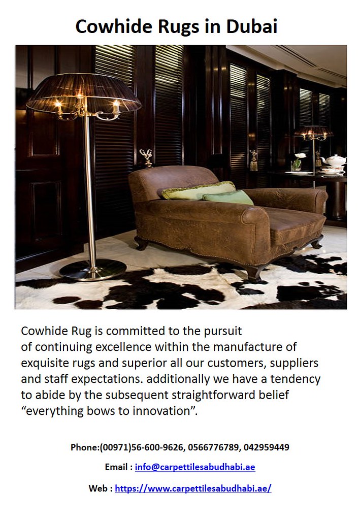 Cowhide Rugs in Dubai Cowhide rug is straightforward to sc… Flickr