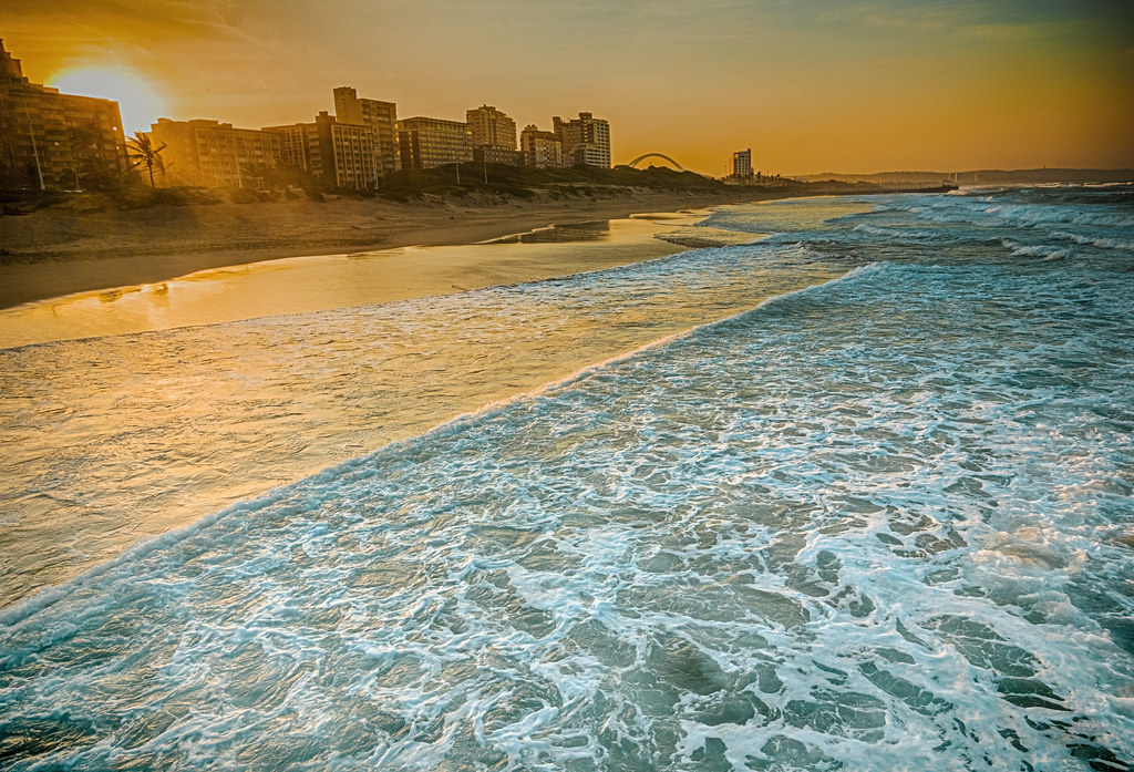 Sunset from the beach Durban eThekwini Axel Bührmann Flickr